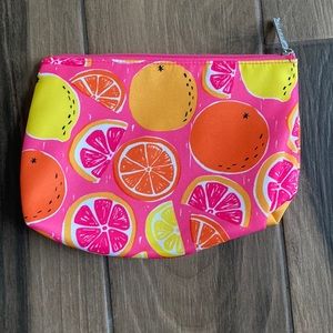 Clinique new fruit print makeup bag pouch